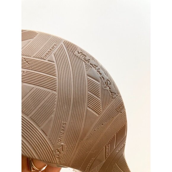 WONDERS Slate Blue Leather Iridescent Grey Patent Strappy Clog Sandals, Size 37 - Picture 11 of 14